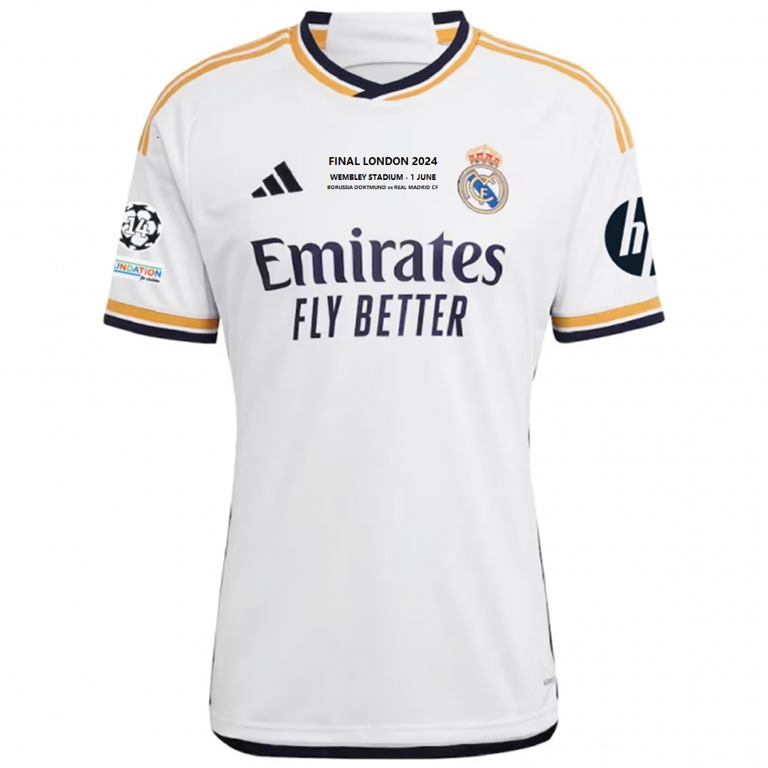 AAA Quality Real Madrid 23/24 Home UCL Final Soccer Jersey